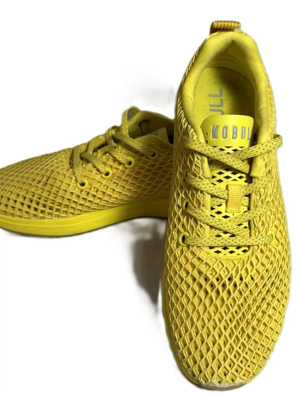 NOBULL Diamond Knit Trainer Yellow CrossFit Gym Shoes Mens 6.5 Womens 8